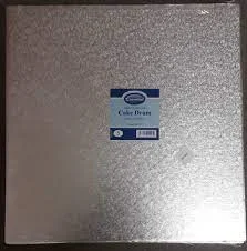 18 Sqare Emb Cake Drum 12Mm Sil 5X18